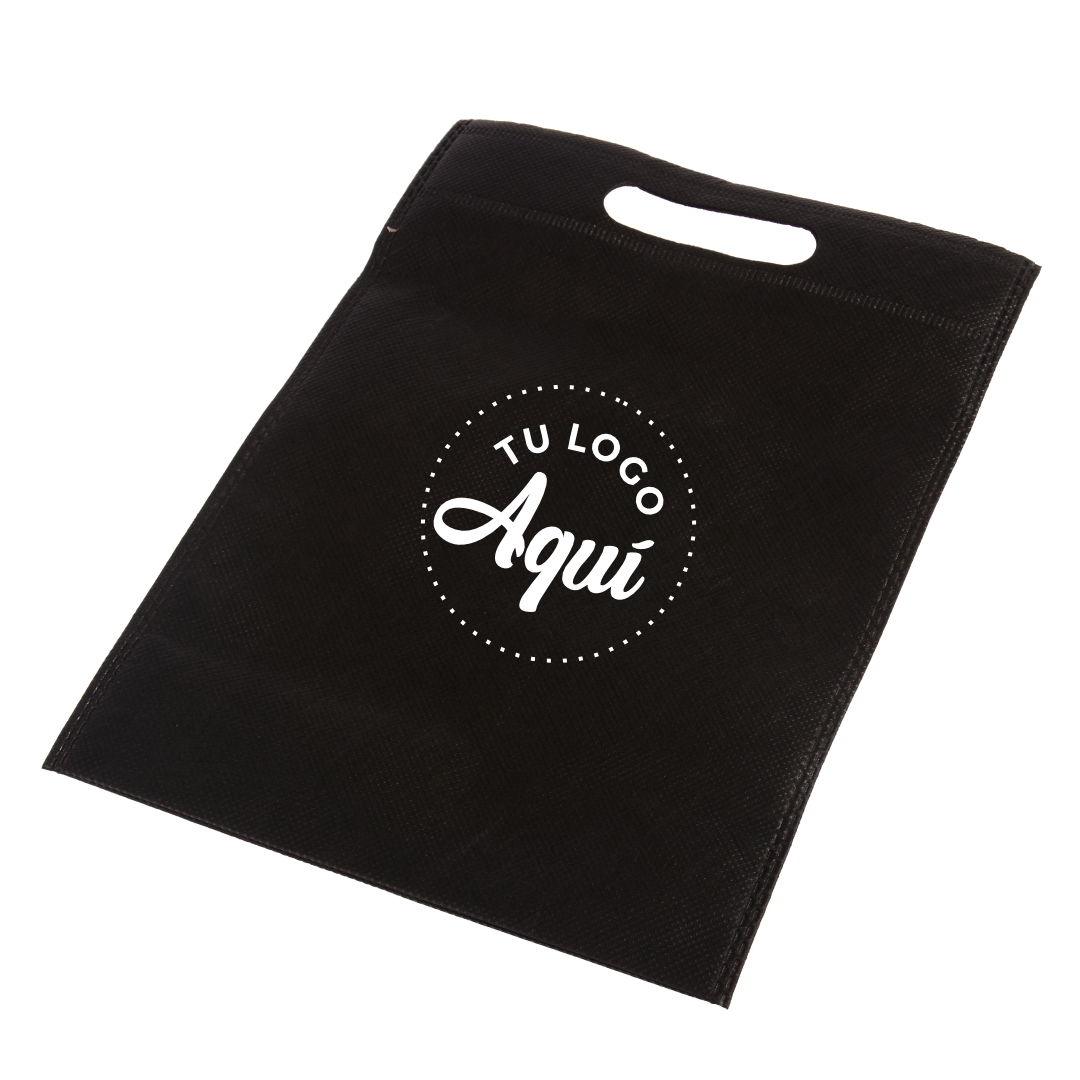 mEP BOLSA FRISELINA PERSONALIZADA RIÑON NEGRA 22.5*30CM X UNIDAD