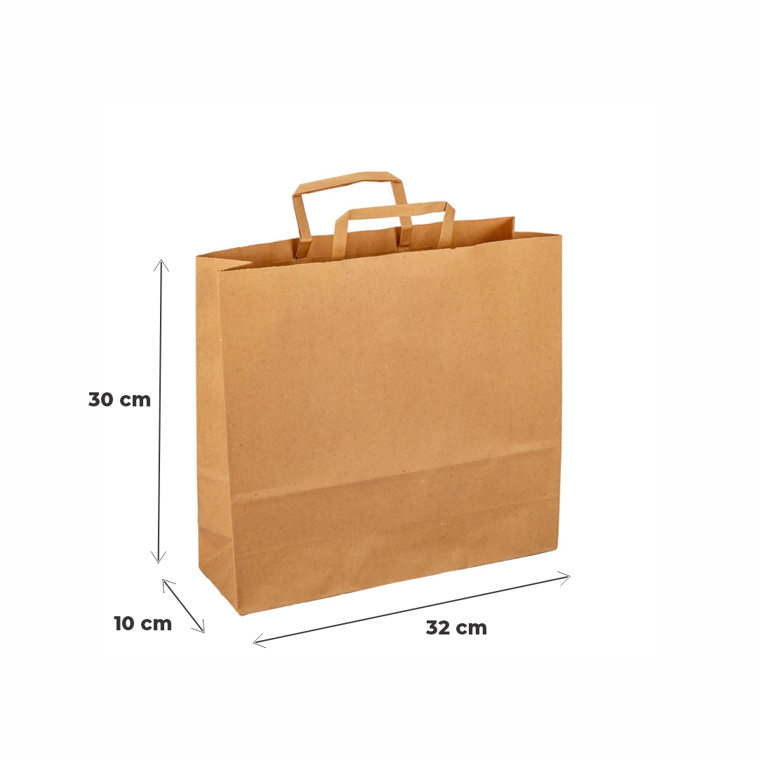 mEP BOLSA BOUTIQUE PAPEL KRAFT PERSONALIZADA 30*12*32CM X UNIDAD