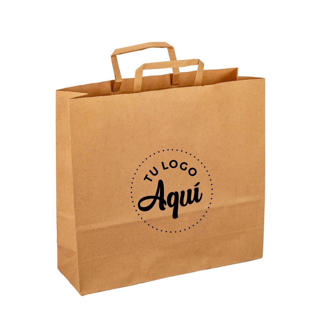 mEP BOLSA BOUTIQUE PAPEL KRAFT PERSONALIZADA 30*12*32CM X UNIDAD