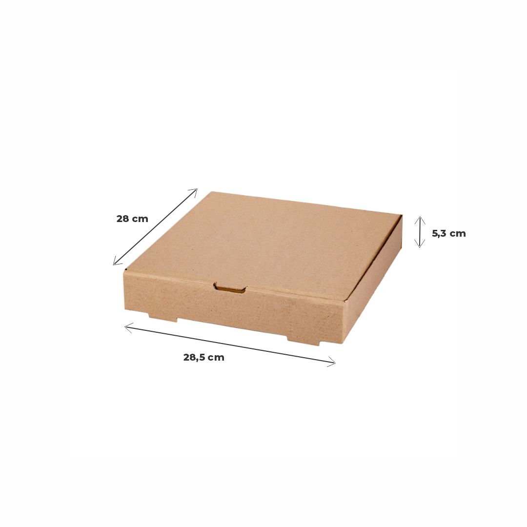 mEP CAJA PASCUALINA CARTON MICRO MARRON/MARRON PERSONALIZADO (28*28*5.3CM) X UNIDAD