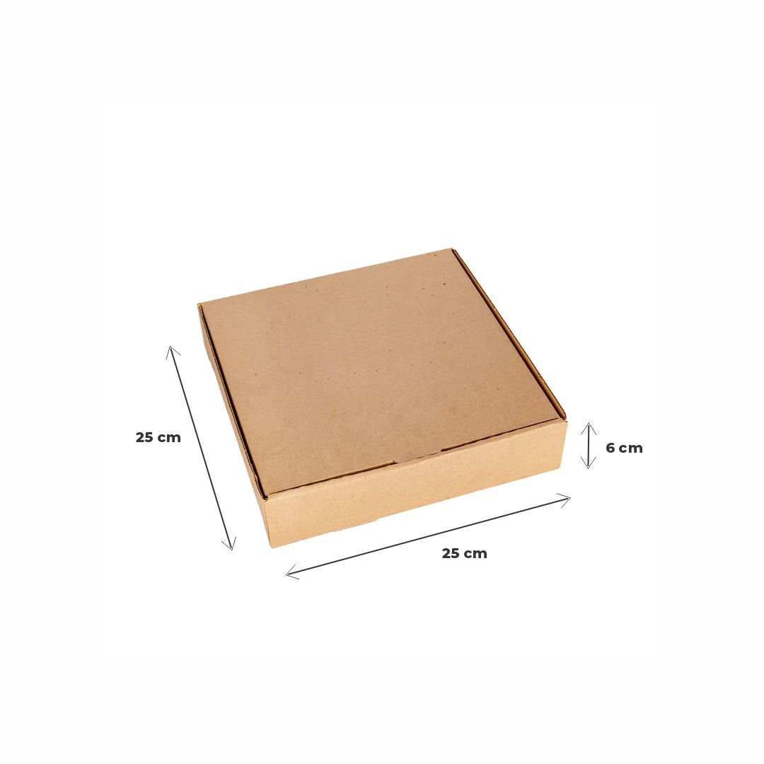 mEP CAJA TARTA CARTON MICRO MARRON/MARRON PERSONALIZADO (25*25*6CM) X UNIDAD