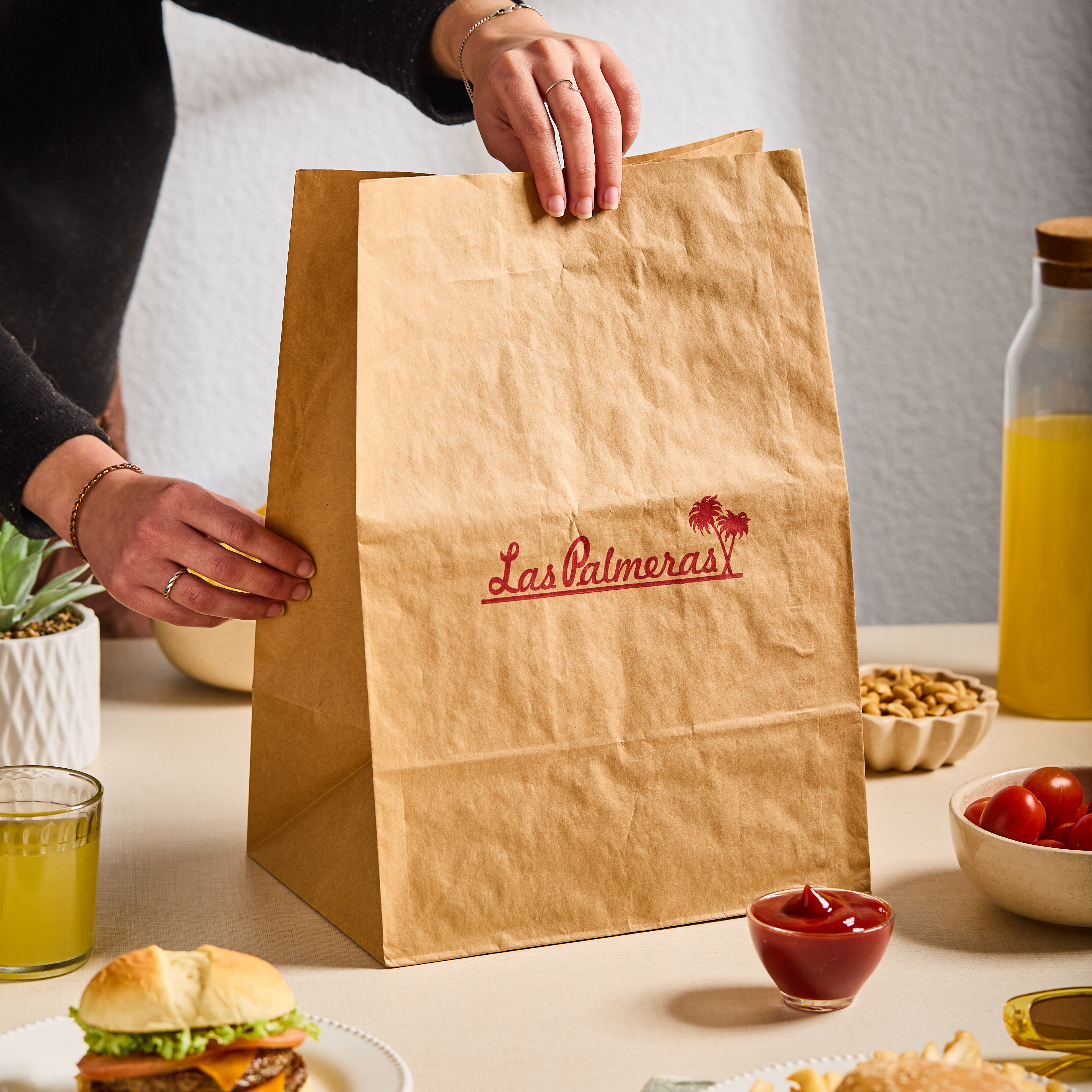 mEP BOLSA DELIVERY PAPEL KRAFT PERSONALIZADA FONDO CUADRADO Nº5 (20*8.5*30CM) X UNIDAD