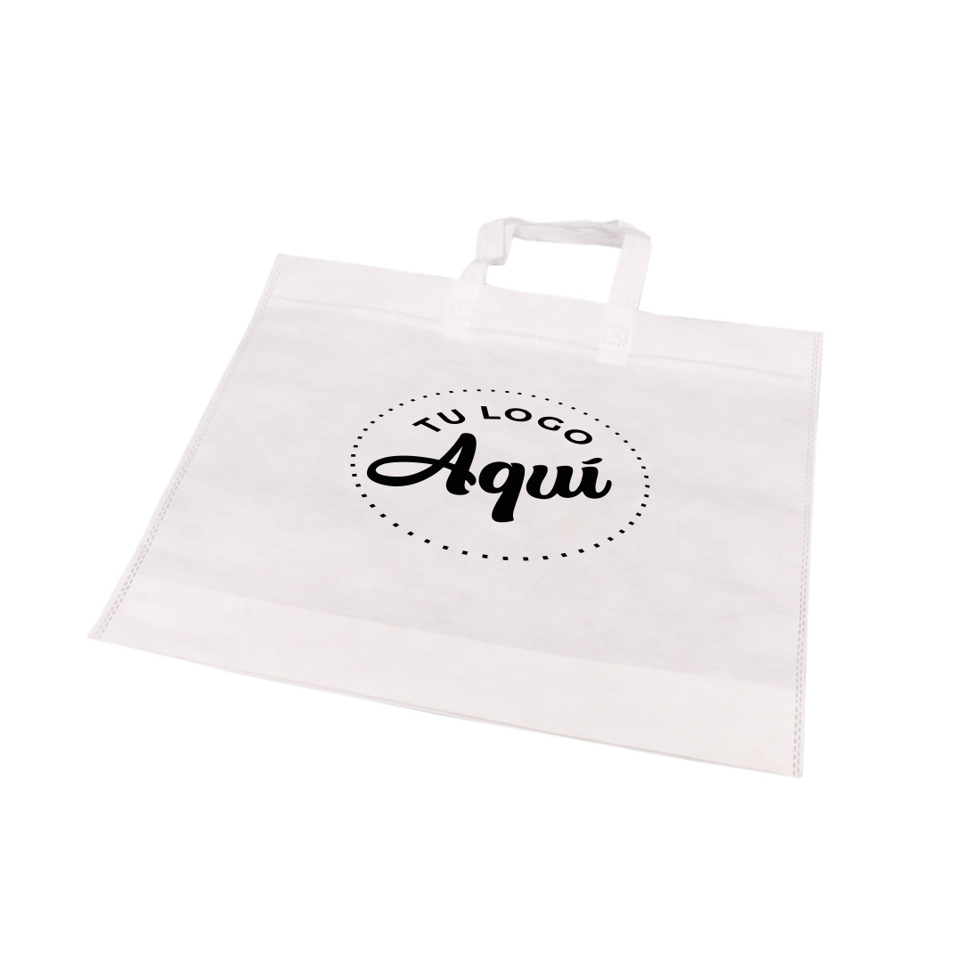 mEP BOLSA FRISELINA PERSONALIZADA ASA LARGA BLANCA 45*40CM X UNIDAD