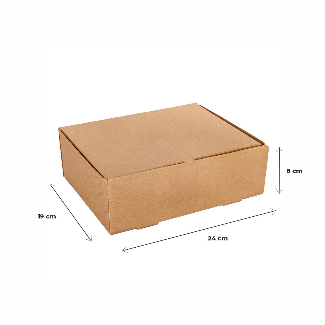 mEP CAJA EMPANADAS CARTON MICRO MARRON/MARRON PERSONALIZADO 1/2 DOC ESPECIAL (19*24*8M) X UNIDAD