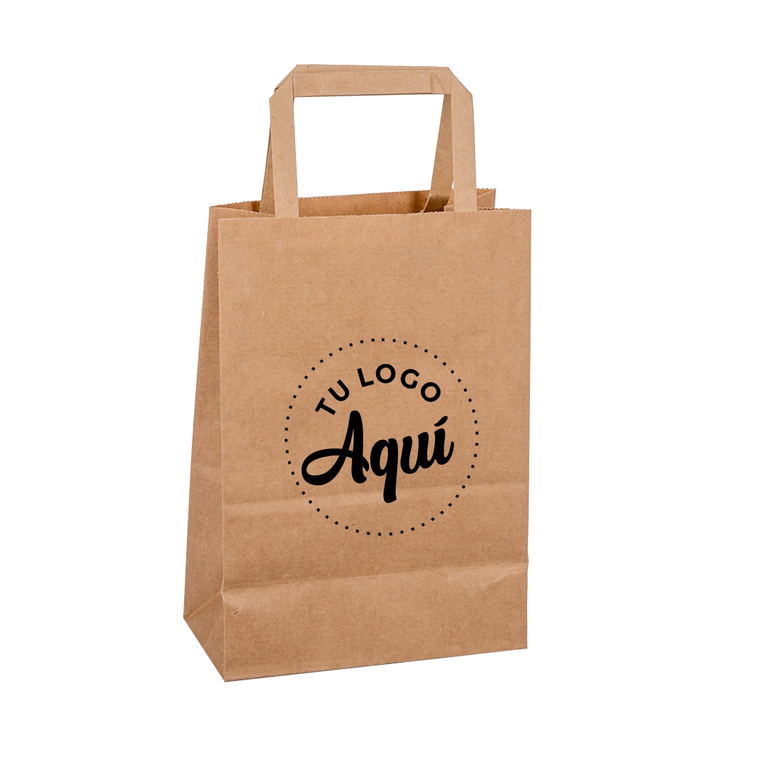 mEP BOLSA BOUTIQUE PAPEL KRAFT PERSONALIZADA 16.5*09.5*21CM X UNIDAD