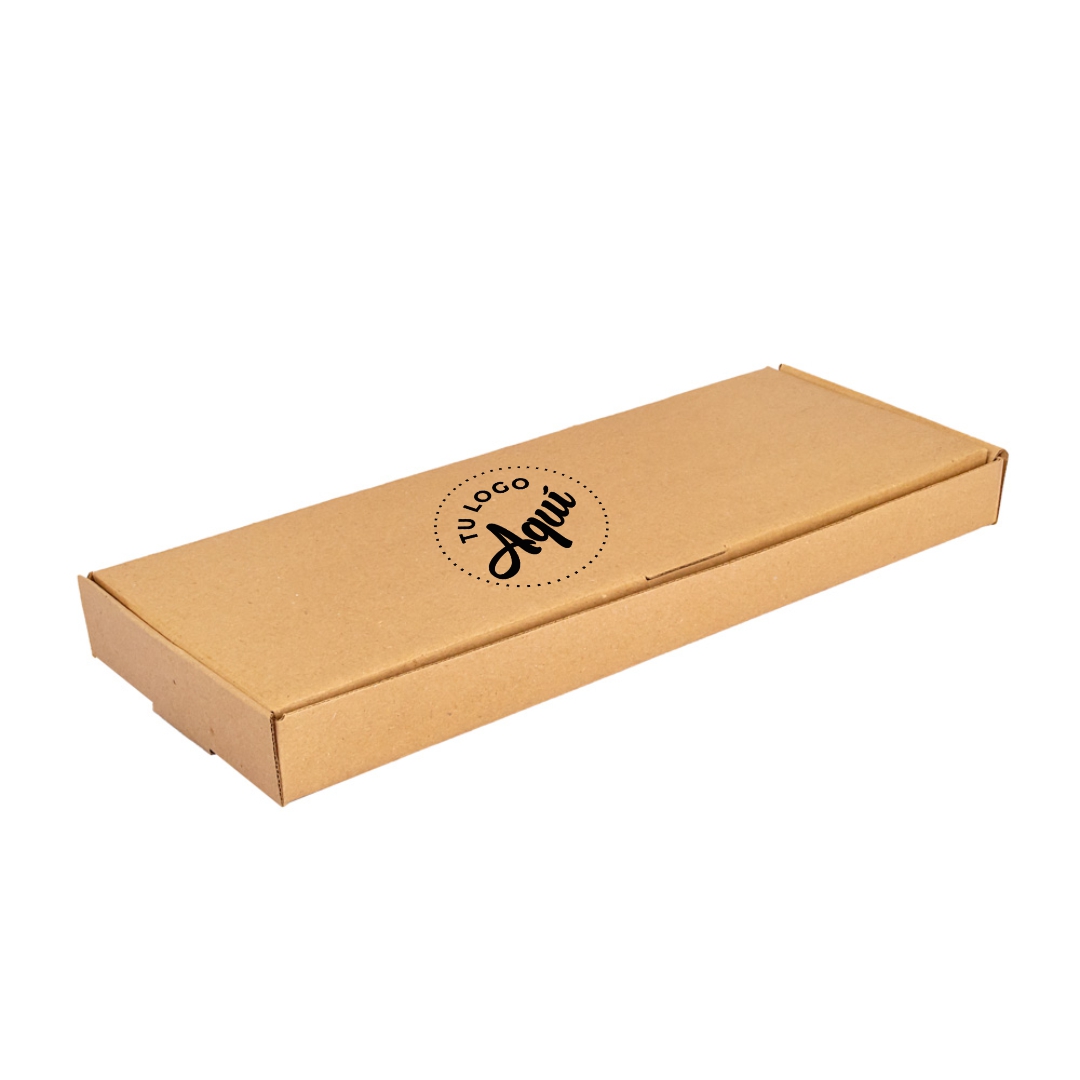 mEP CAJA MILANESA CARTON MICRO MARRON/MARRON PERSONALIZADO (15*45*4CM) X UNIDAD