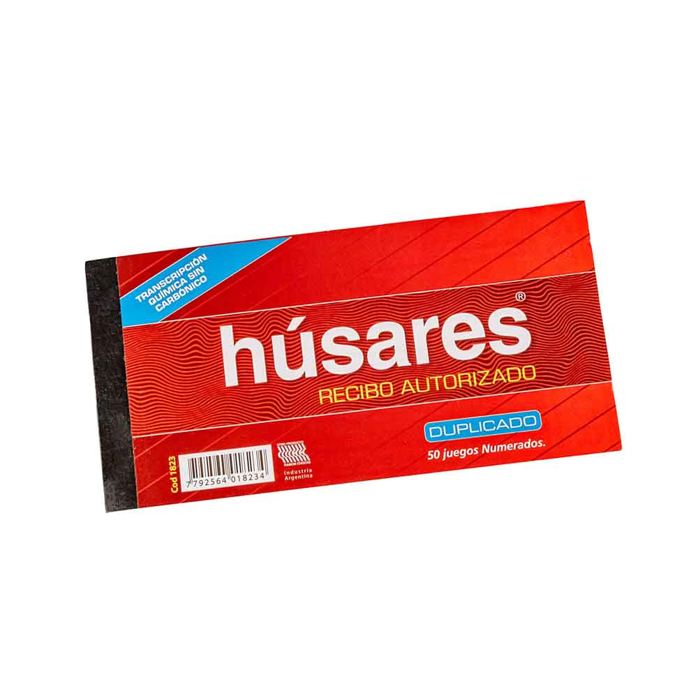 TALONARIO HUSARES RECIBO 21*10CM LIQUIDACION DE PAGO DUPLICADO (1823) *50HJS