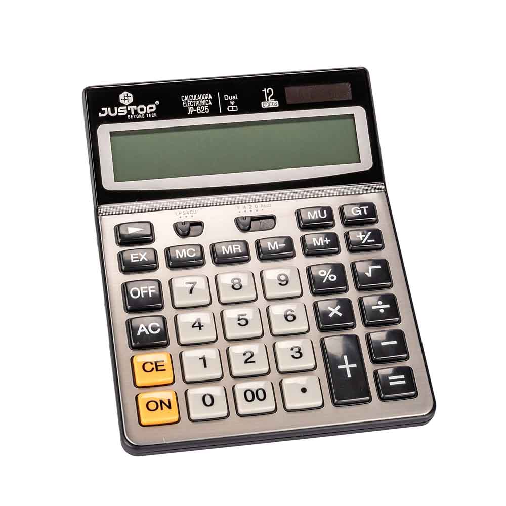 CALCULADORA JUSTOP ELECTRONICA (625) 12 DIGITOS (14.5*19CM) *UNID