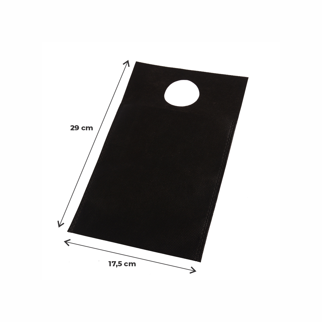 mEP BOLSA FRISELINA PERSONALIZADA RIÑON NEGRA PARA AUTO 17.5*29CM X UNIDAD