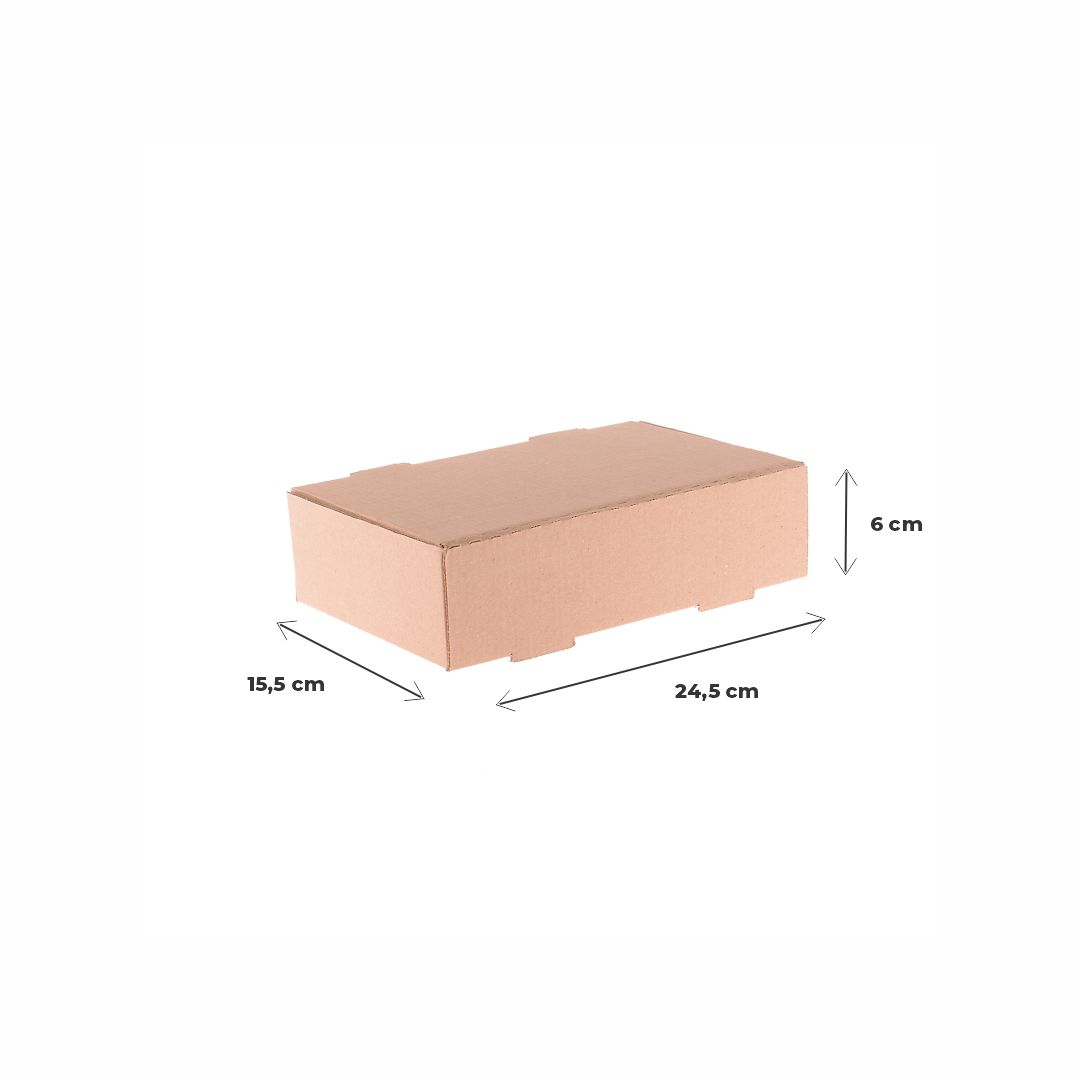 mEP CAJA EMPANADAS CARTON MICRO MARRON/MARRON PERSONALIZADO 1/2 DOC ECO (15.5*24.5*6M) X UNIDAD
