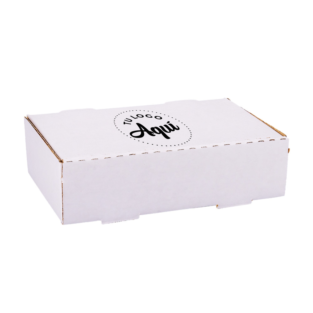 mEP CAJA EMPANADAS CARTON MICRO BLANCO/MARRON PERSONALIZADO 1/2 DOC ECO (15.5*24.5*6M) X UNIDAD