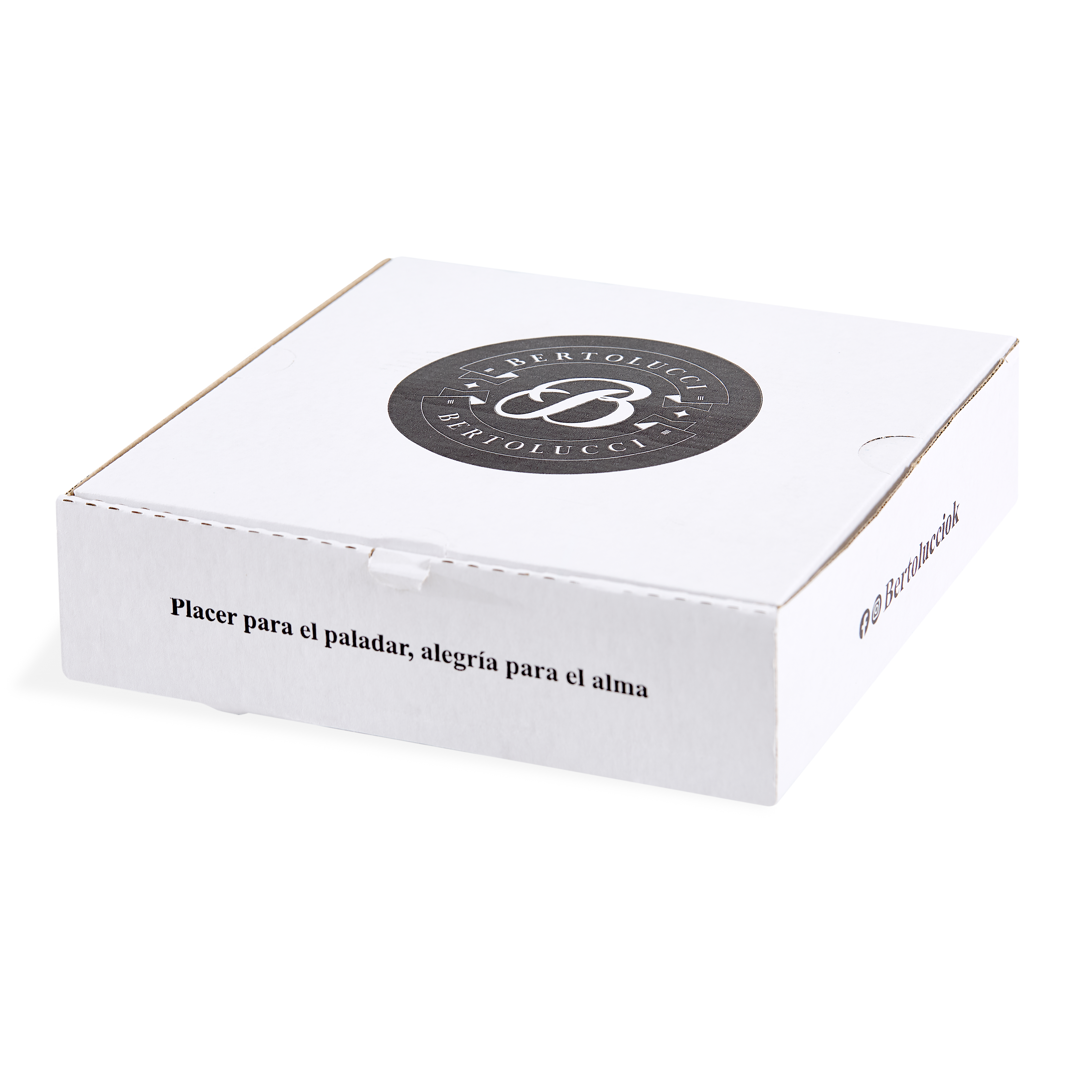 mEP CAJA LOMO NORMAL CARTON MICRO BLANCO/MARRON PERSONALIZADO (23.5*23.5*6CM) X UNIDAD