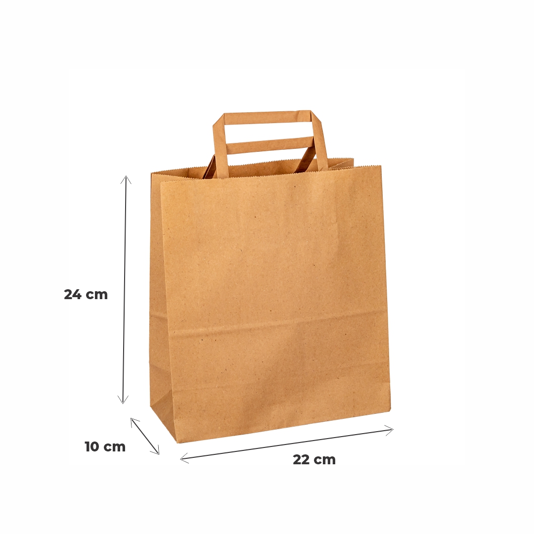 mEP BOLSA BOUTIQUE PAPEL KRAFT PERSONALIZADA 22*10*24CM X UNIDAD