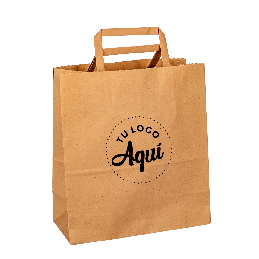 mEP BOLSA BOUTIQUE PAPEL KRAFT PERSONALIZADA 22*10*24CM X UNIDAD