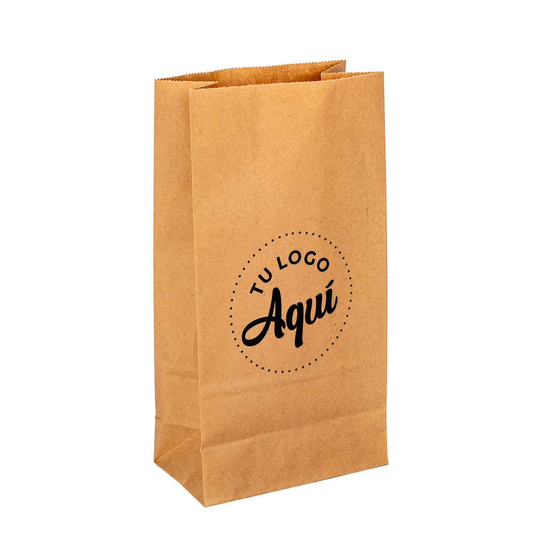mEP BOLSA DELIVERY PAPEL KRAFT PERSONALIZADA FONDO CUADRADO Nº4 (16*8*25CM) X UNIDAD