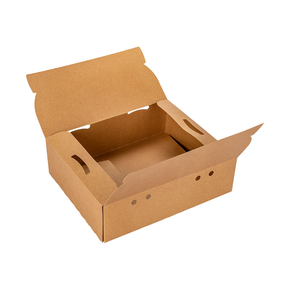 mEP CAJA DELIVERY KRAFT PERSONALIZADO 2 COMBOS BIOHZ (25*20.5*7.5CM) X UNIDAD