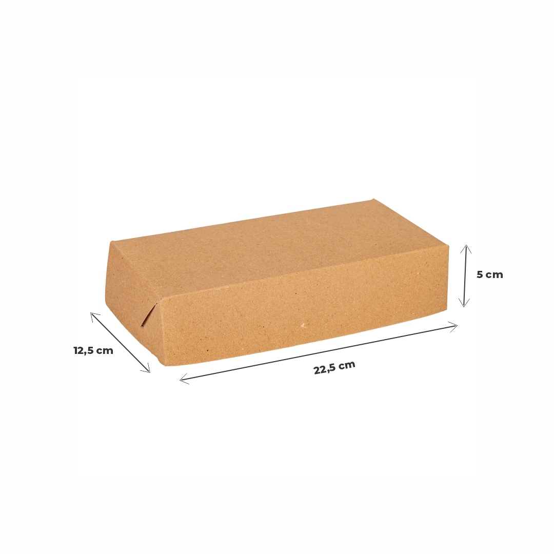 mEP CAJA TIPO SUSHI CARTON KRAFT PERSONALIZADO (22.5*12.5*5CM) X UNIDAD
