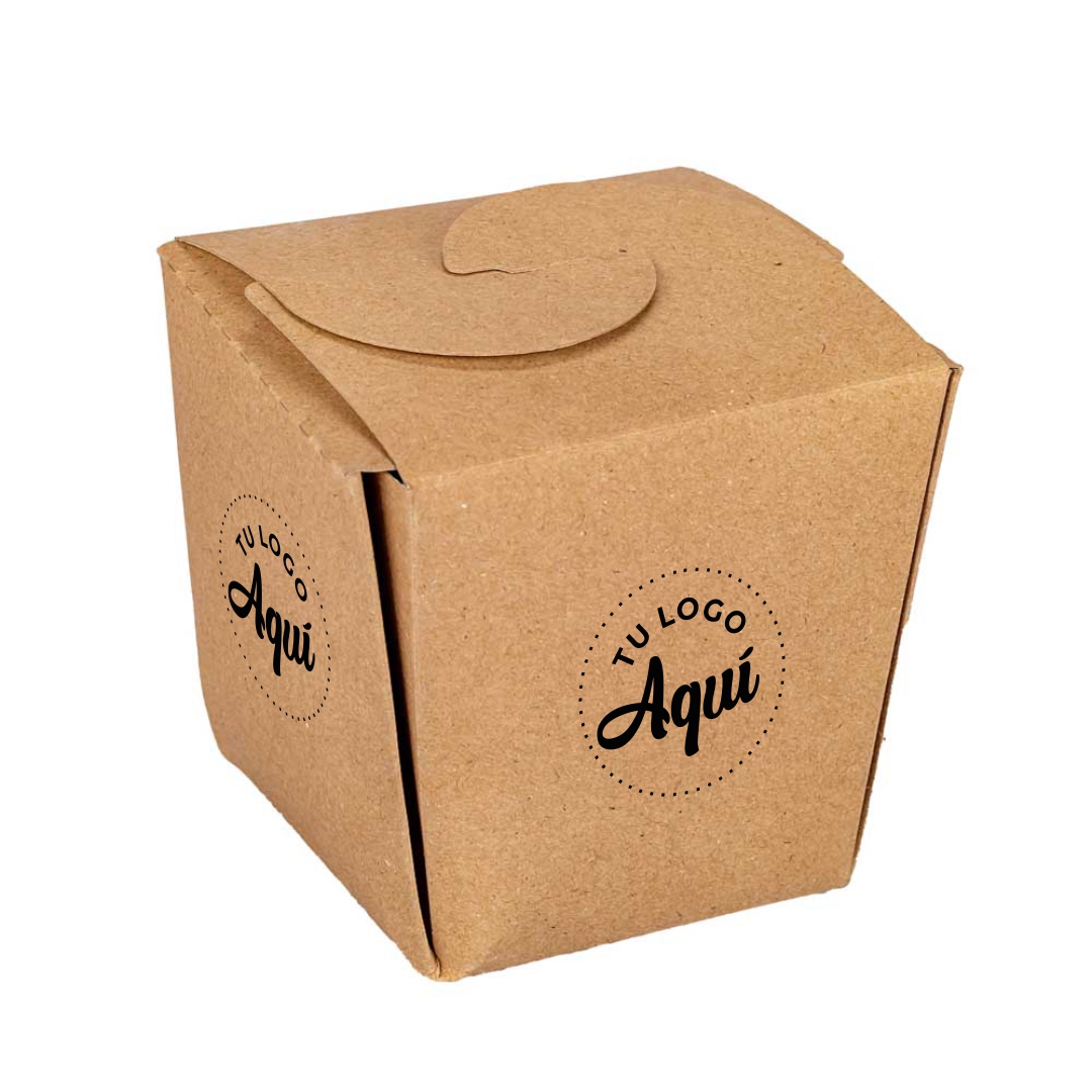 PERSONALIZADOS mE CAJA DELIVERY MEDORO CARTON PARA WOK (10*9*9CM) (CW001) *50UNID