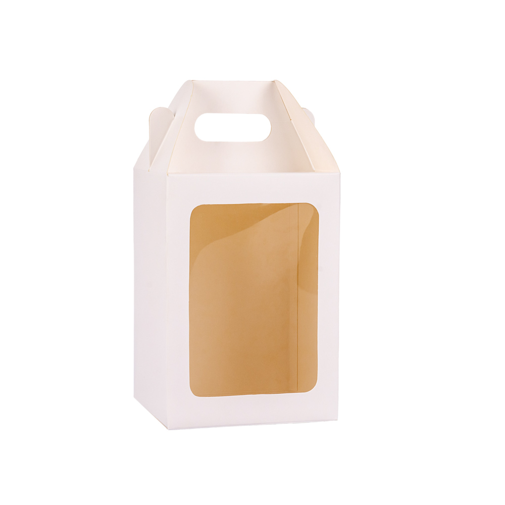 mEP CAJA PAN DULCE 1/2KG CART. BLANCA PERSONALIZADO (12*12*17CM - ASA Y VISOR) X UNIDAD