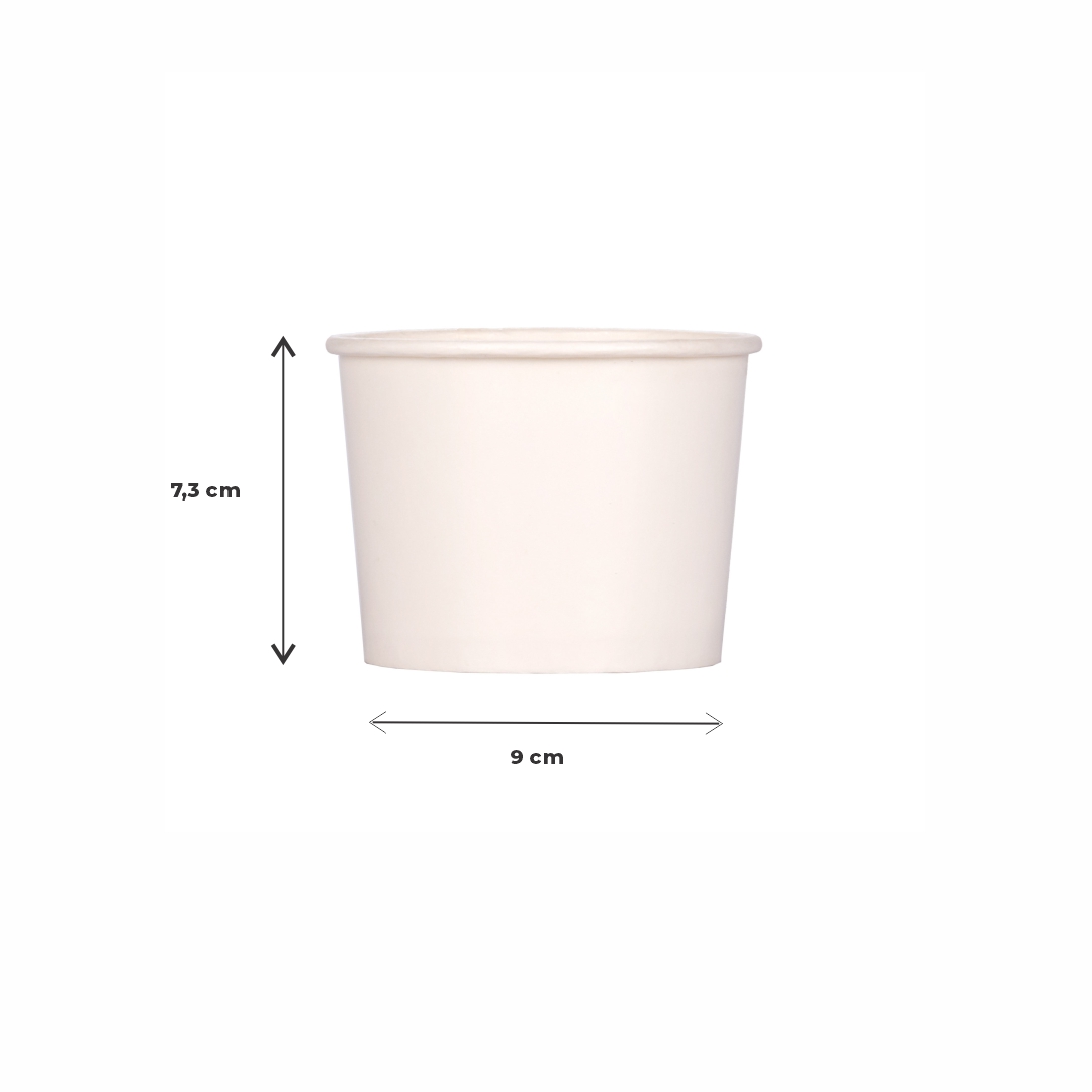 mEP POTE HELADO POLIPAPEL BLANCO PERSONALIZADO 360CC (12OZ) X UNIDAD