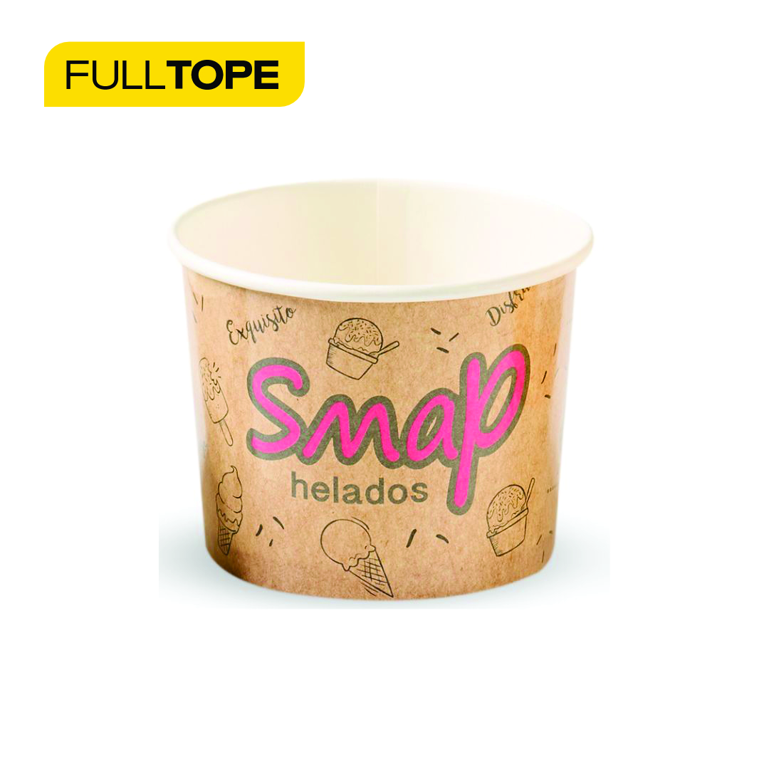 mEP POTE HELADO POLIPAPEL BLANCO PERSONALIZADO 360CC (12OZ) X UNIDAD