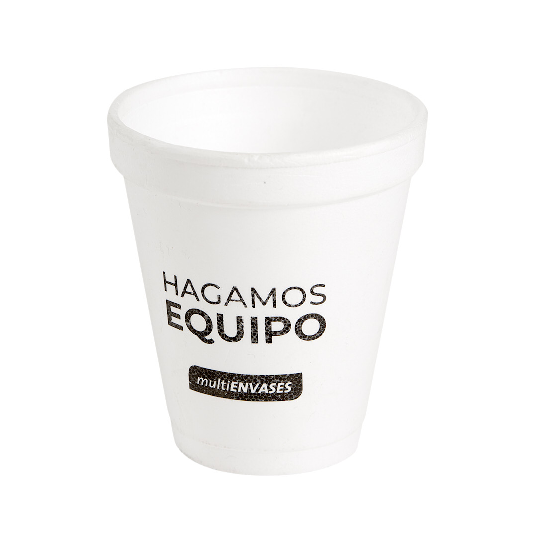 mEP VASO TERMICO TELGOPOR BLANCO PERSONALIZADO 180CC X UNIDAD