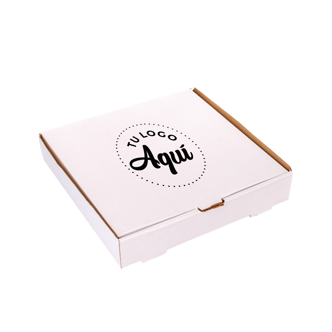 mEP CAJA PASCUALINA CARTON MICRO BLANCO/MARRON PERSONALIZADO (28*28*5.3CM) X UNIDAD