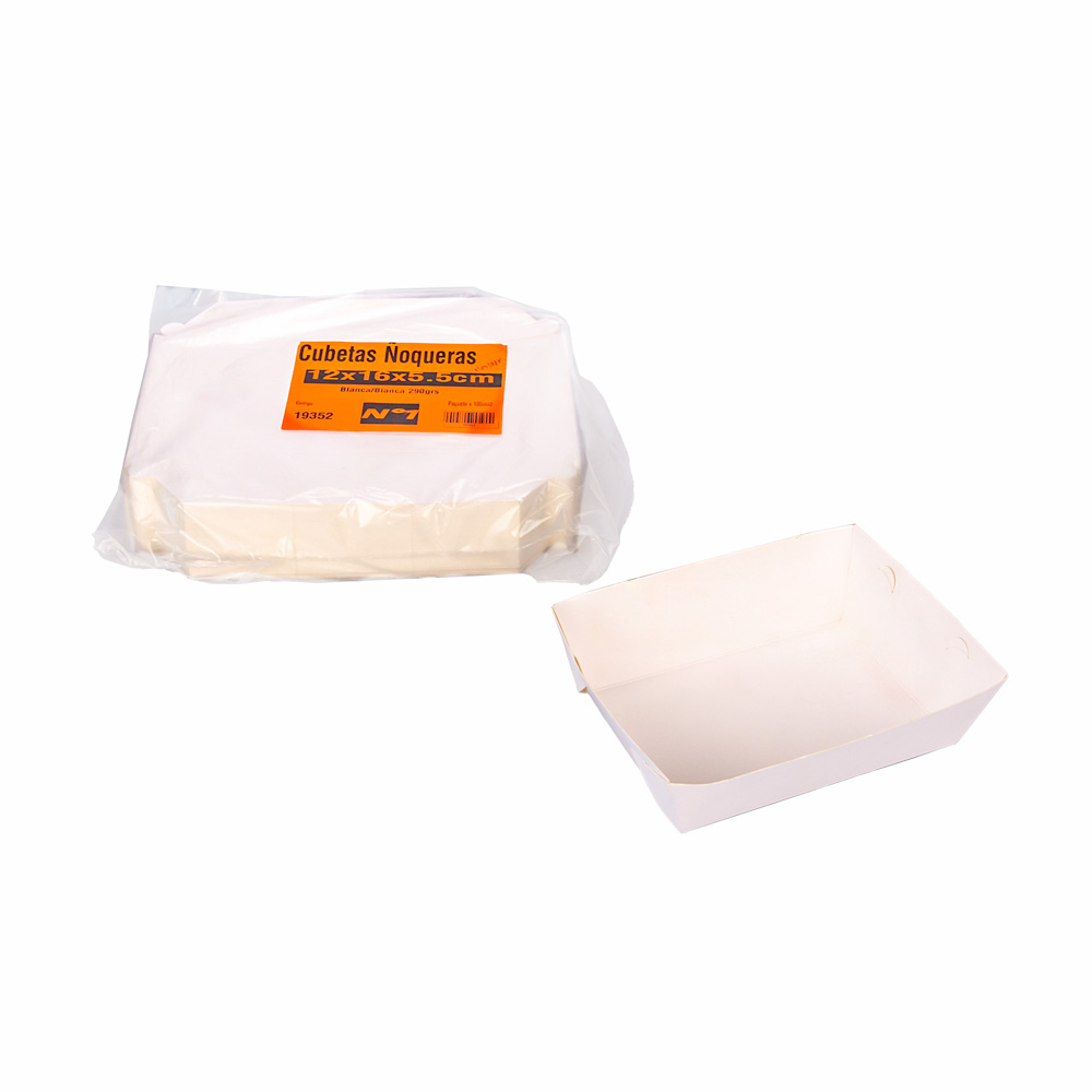 mEP CUBETA PARA PASTAS GRANDE CART. BLANCA PERSONALIZADO (12X16X5,5CM - ENCASTRE) X UNIDAD