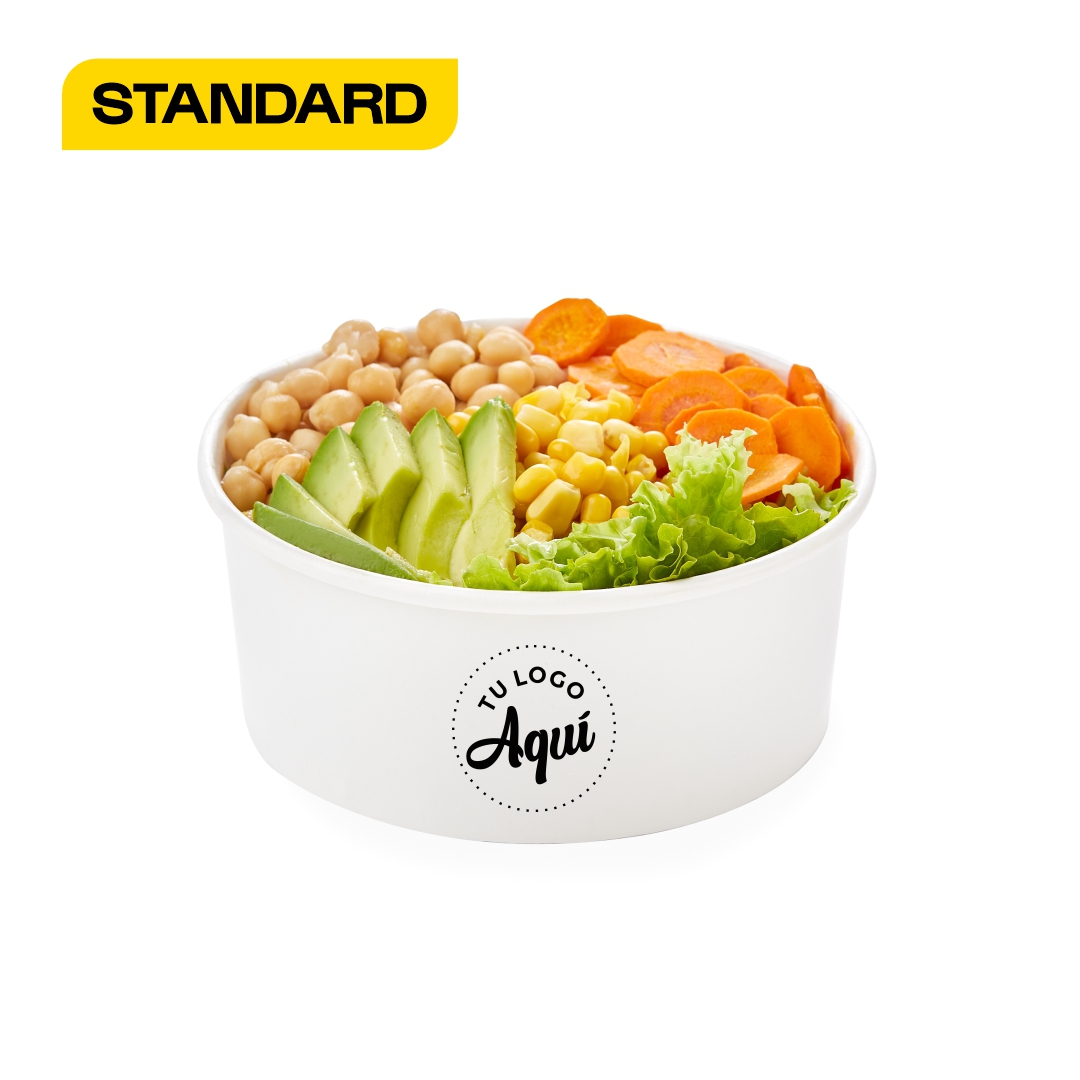 mEP ENSALADERA POLIPAPEL BLANCO PERSONALIZADO 25OZ (740CC) X UNIDAD