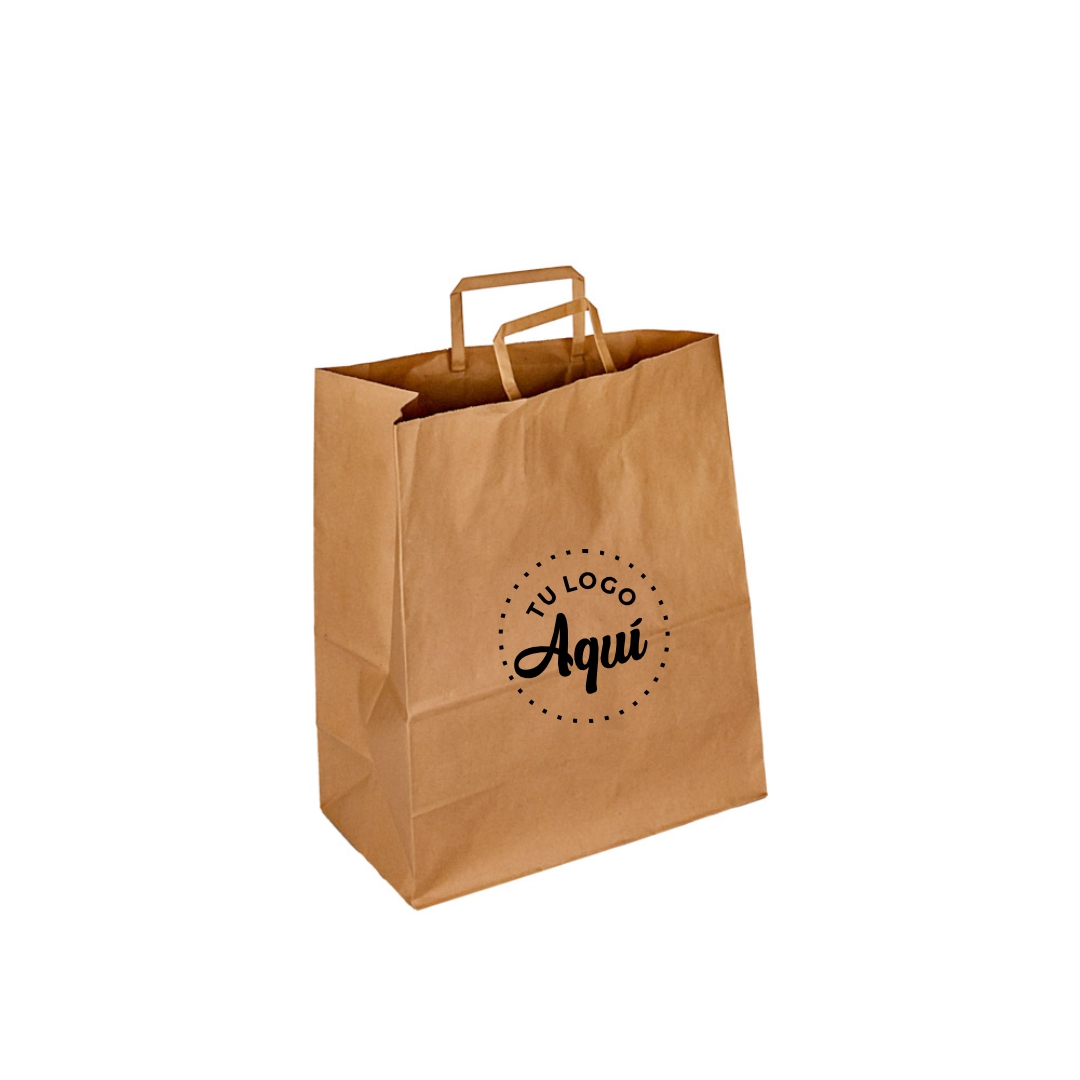 mEP BOLSA BOUTIQUE PAPEL KRAFT PERSONALIZADA 34*17*39CM X UNIDAD
