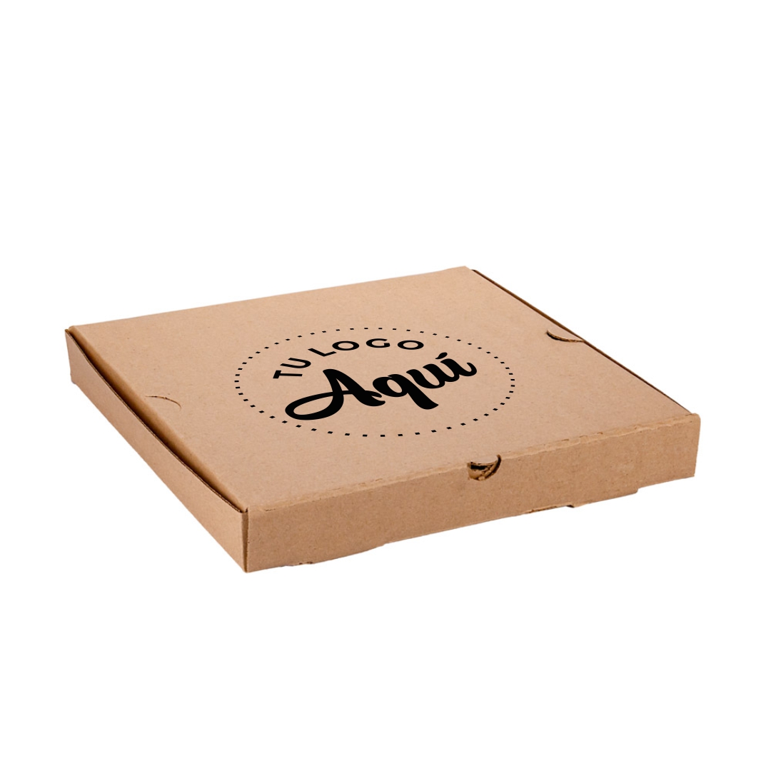 mEP CAJA PIZZA CARTON MICRO MARRON/MARRON PERSONALIZADO GRANDE REFORZADA (32.5*32.5*3.7CM) X UNIDAD