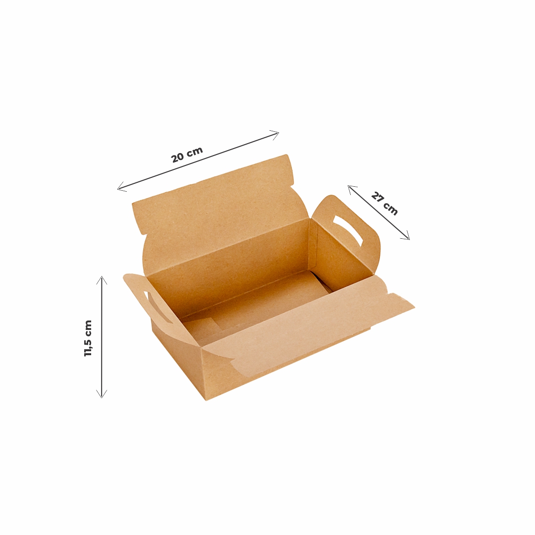mEP CAJA DELIVERY KRAFT PERSONALIZADO 1 COMBO BIOHZ (20.5*12.5*7.5CM) X UNIDAD