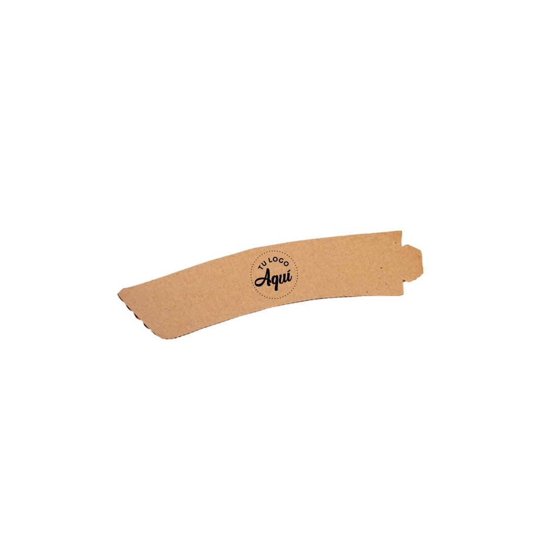 mEP COLLARIN PARA VASO SIMPLE PARED PERSONALIZADO 6/8/12/14OZ KRAFT  X UNIDAD