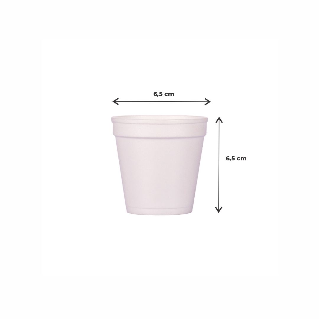 mEP VASO TERMICO TELGOPOR BLANCO PERSONALIZADO 120CC X UNIDAD