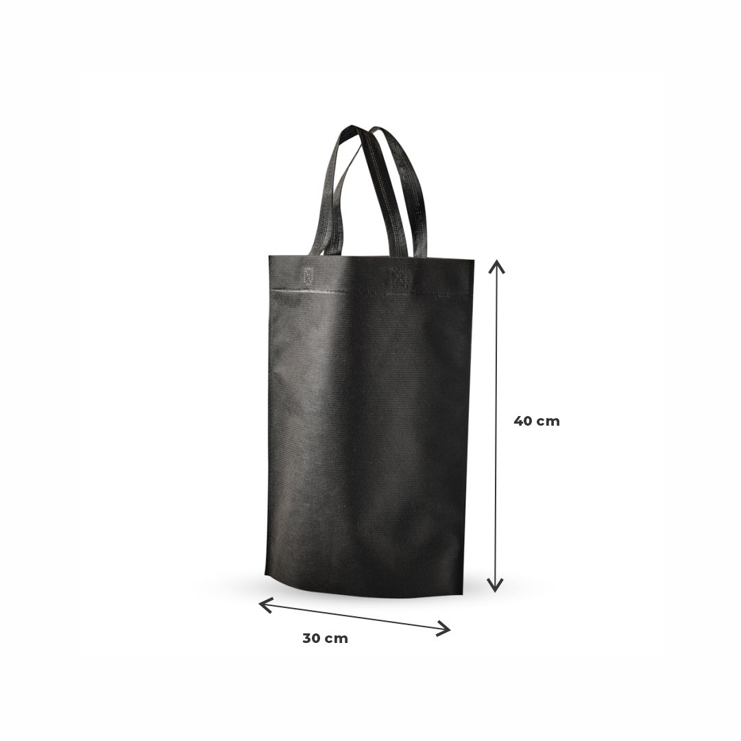 mEP BOLSA FRISELINA PERSONALIZADA ASA LARGA NEGRA 30*40CM X UNIDAD