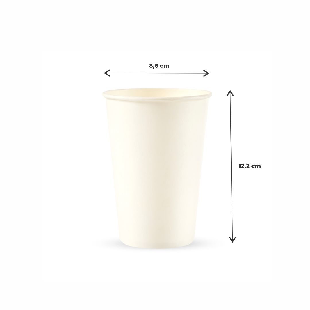 mEP VASO POLIPAPEL SIMPLE PARED PARA FRIO BLANCO PERSONALIZADO .16OZ (475CC) X UNIDAD