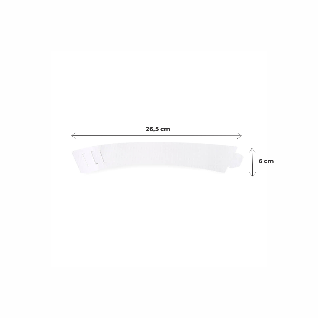 mEP COLLARIN PARA VASO SIMPLE PARED PERSONALIZADO 6/8/12/14OZ BLANCO  X UNIDAD