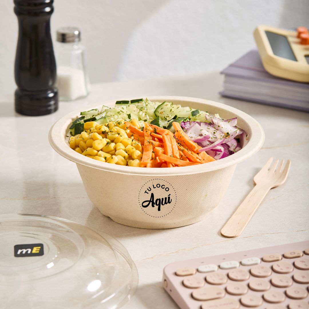 mEP ENSALADERA BAGAZO DE CAÑA BEIGE PERSONALIZADO 33OZ (978CC) X UNIDAD