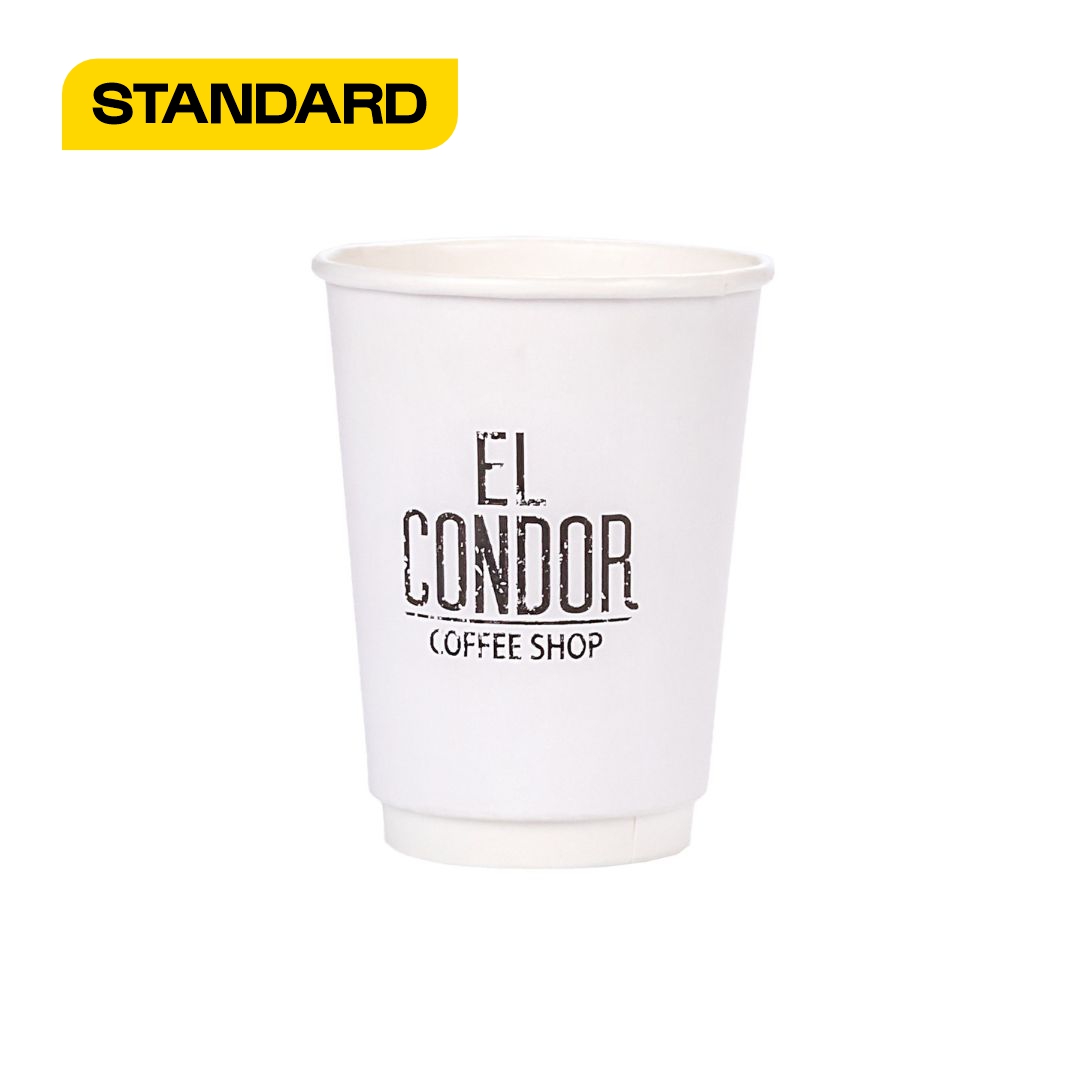 mEP VASO POLIPAPEL DOBLE PARED BLANCO PERSONALIZADO 8OZ (240CC) X UNIDAD