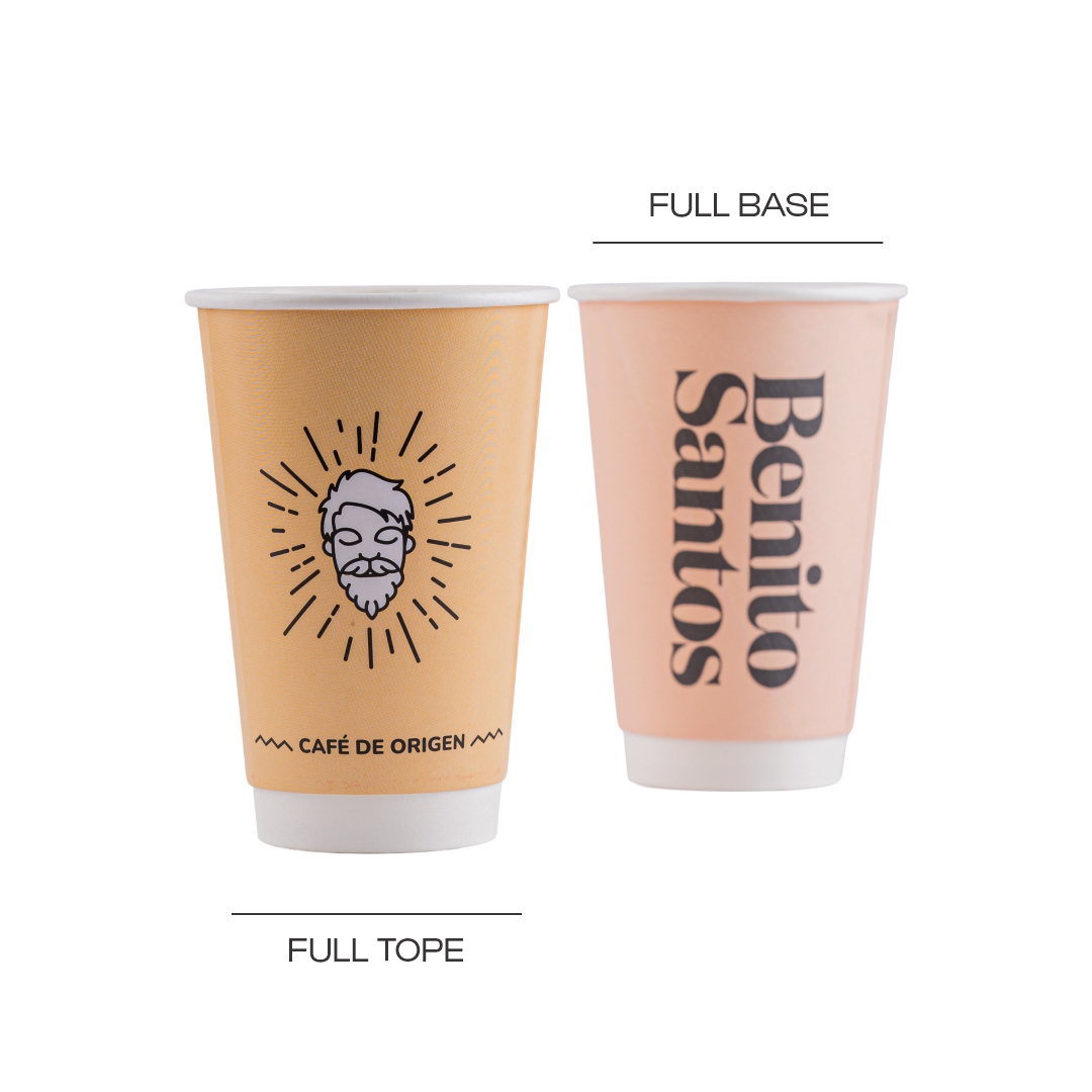 mEP VASO POLIPAPEL DOBLE PARED BLANCO PERSONALIZADO .12OZ (355CC) X UNIDAD