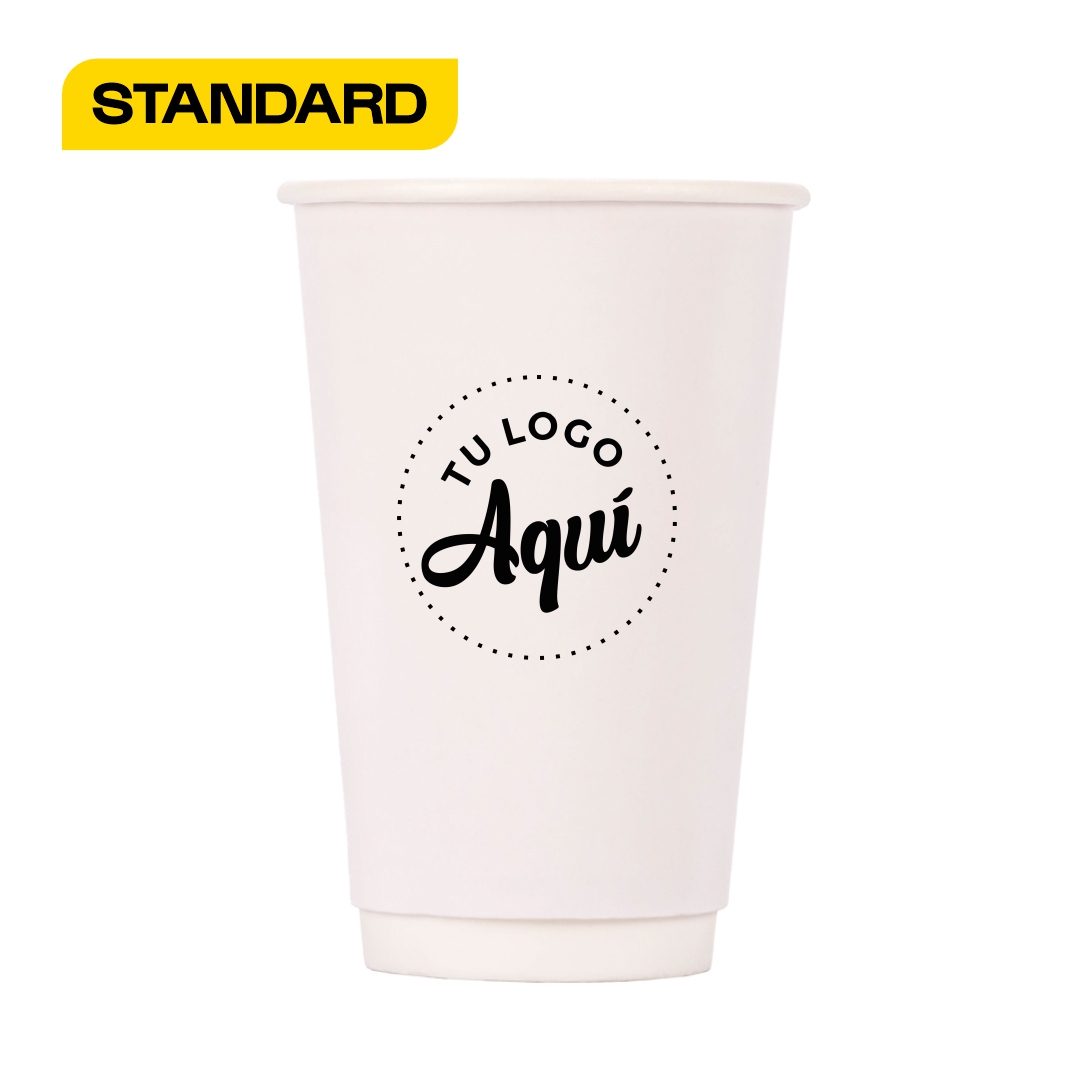 mEP VASO POLIPAPEL DOBLE PARED BLANCO PERSONALIZADO .12OZ (355CC) X UNIDAD