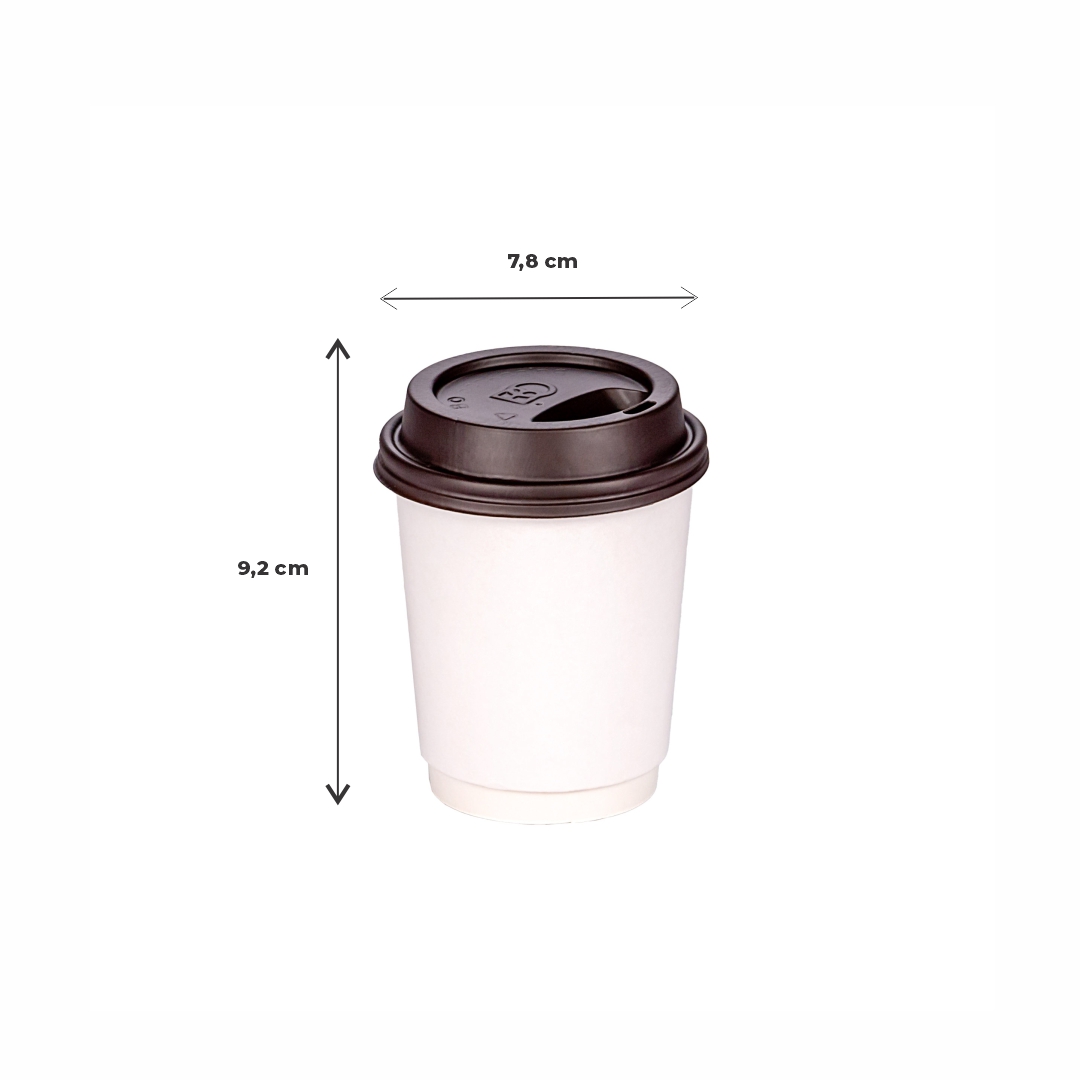 mEP VASO POLIPAPEL DOBLE PARED BLANCO.PERSONALIZADO 9OZ mE (265CC) X UNIDAD