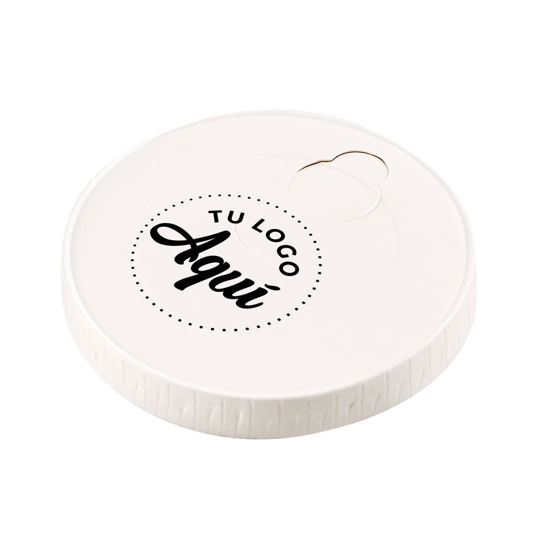 mE TAPA PARA VASO POLIPAPEL DOBLE PARED 9OZ BLANCA PERSONALIZADO MULTI X UNIDAD