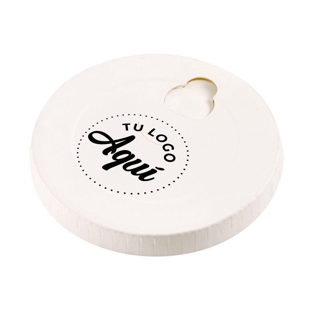 mE TAPA PARA VASO POLIPAPEL DOBLE PARED .14OZ BLANCA PERSONALIZADO MULTI X UNIDAD