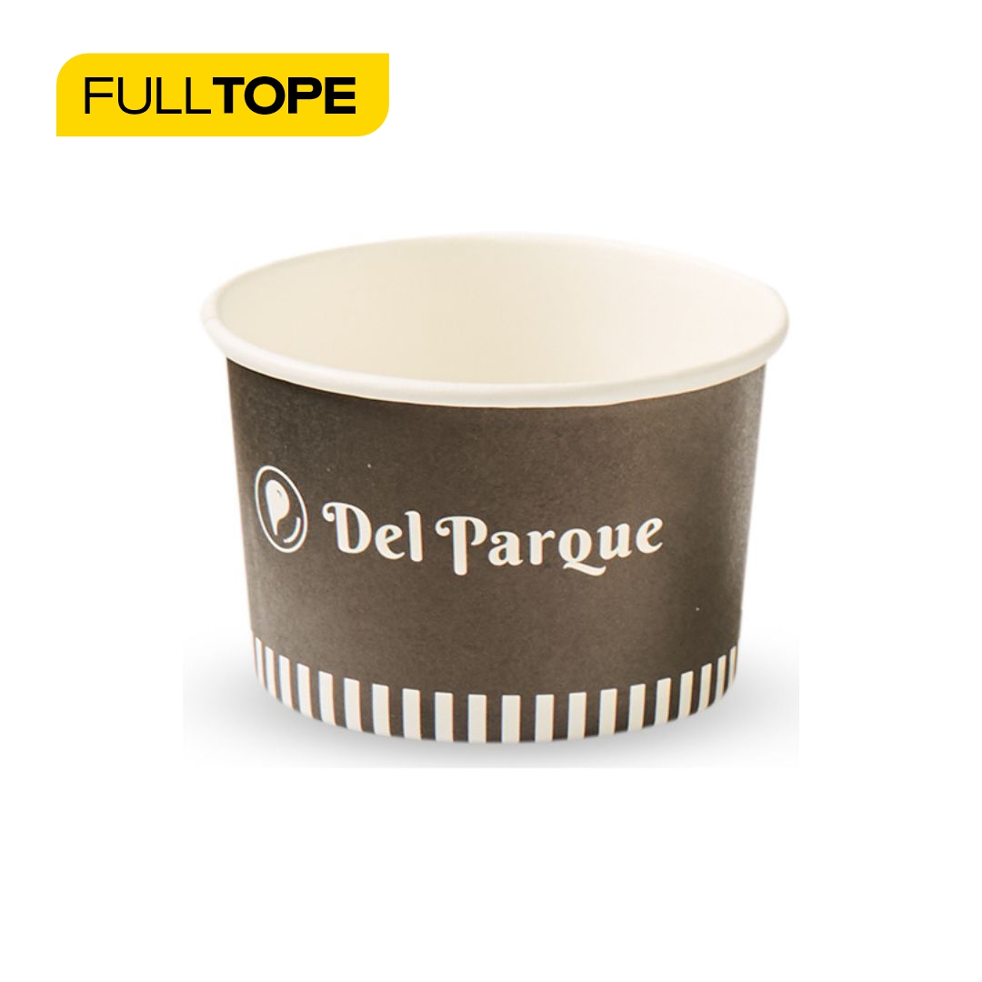 mEP POTE HELADO POLIPAPEL BLANCO PERSONALIZADO 120CC mE (4OZ) X UNIDAD