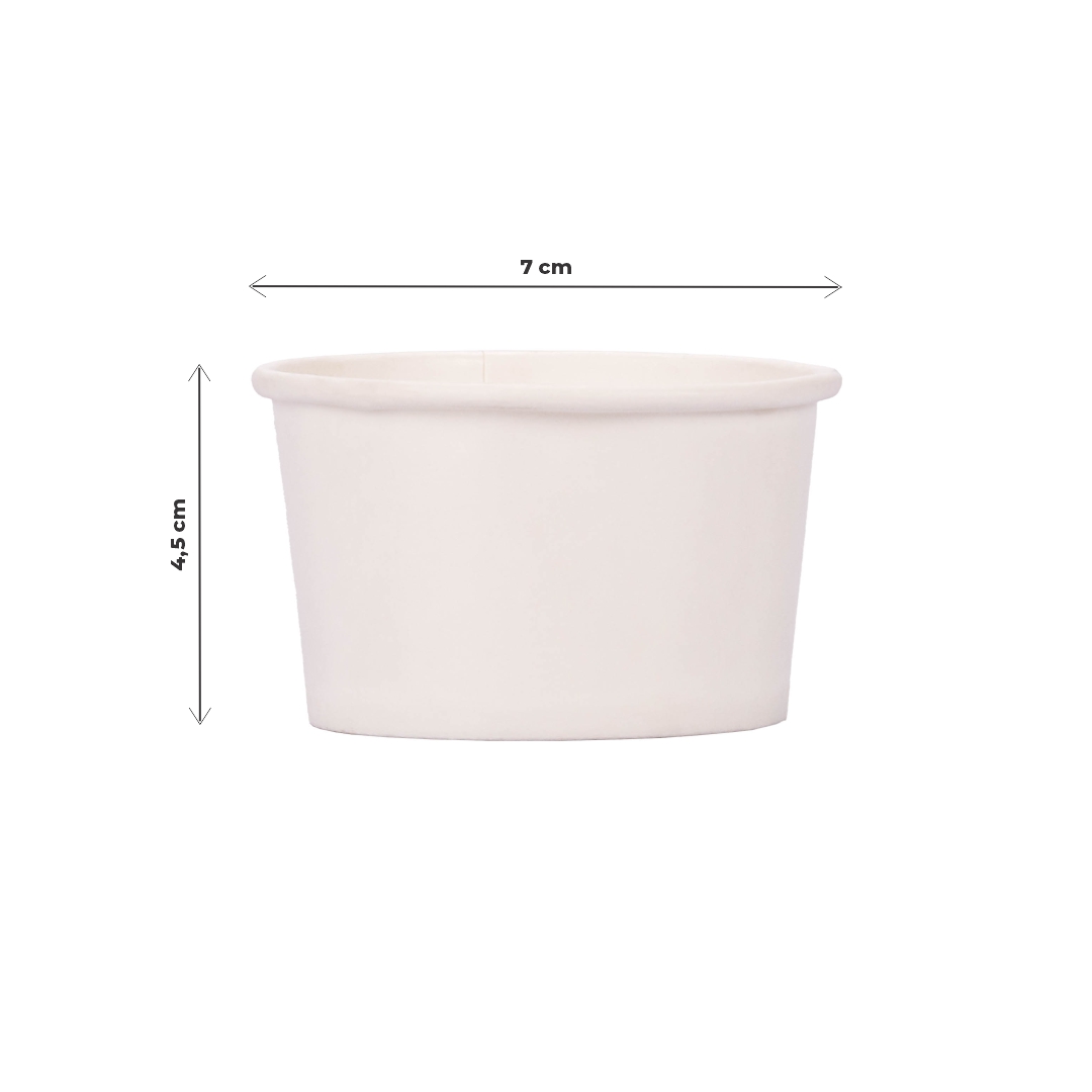 mEP POTE HELADO POLIPAPEL BLANCO PERSONALIZADO 120CC mE (4OZ) X UNIDAD