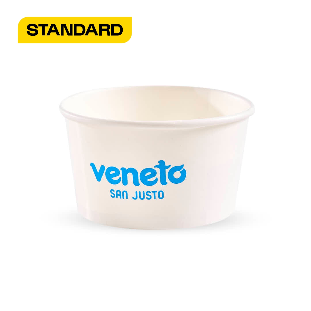 mEP POTE HELADO POLIPAPEL BLANCO PERSONALIZADO 250CC mE (8.5OZ) X UNIDAD