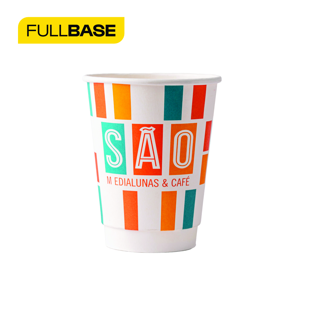 mEP VASO POLIPAPEL DOBLE PARED BLANCO PERSONALIZADO .14OZ (410CC) X UNIDAD