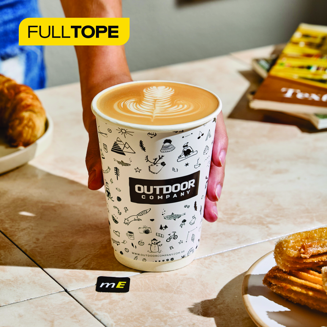 mEP VASO POLIPAPEL DOBLE PARED BLANCO PERSONALIZADO .14OZ (410CC) X UNIDAD
