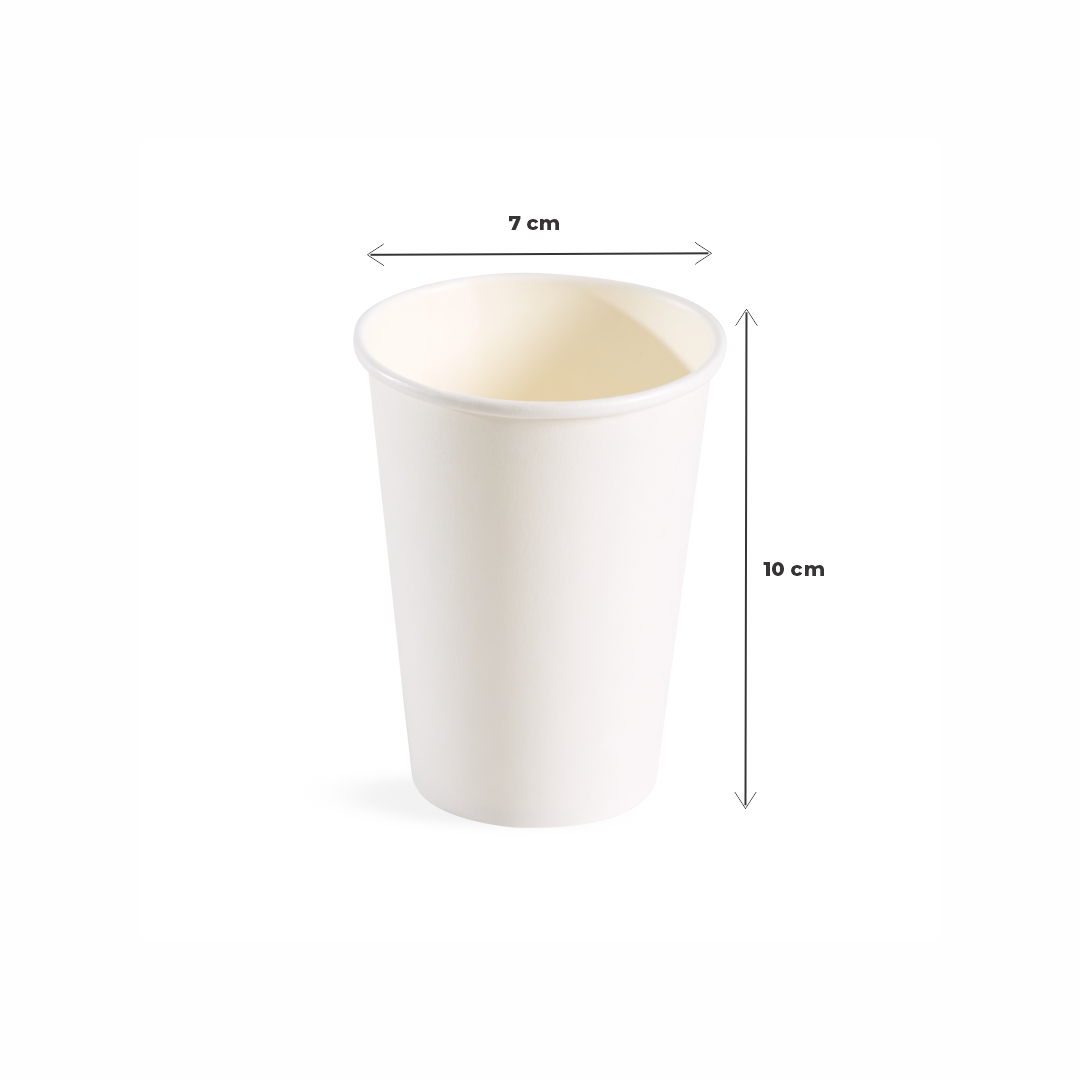 mEP VASO POLIPAPEL SIMPLE PARED BLANCO PERSONALIZADO 8OZ (240CC) X UNIDAD